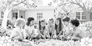coloriage printemps gs
