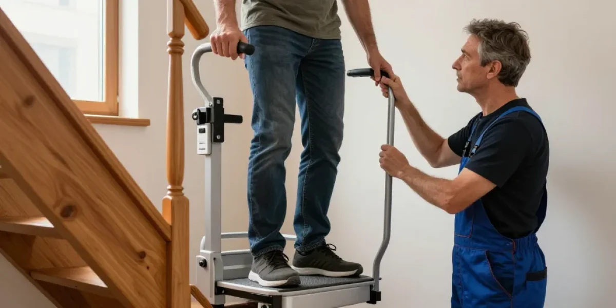 plateforme monte-escalier debout